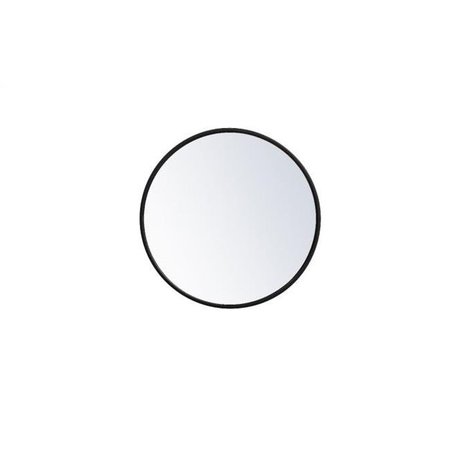 ELEGANT DECOR Elegant Decor MR4818BK 18 in. Metal Frame Round Mirror; Black MR4818BK